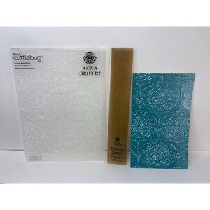 Anna Griffin Cricut Cuttlebug Winter Medallions Embossing Folder Set Cardmaking